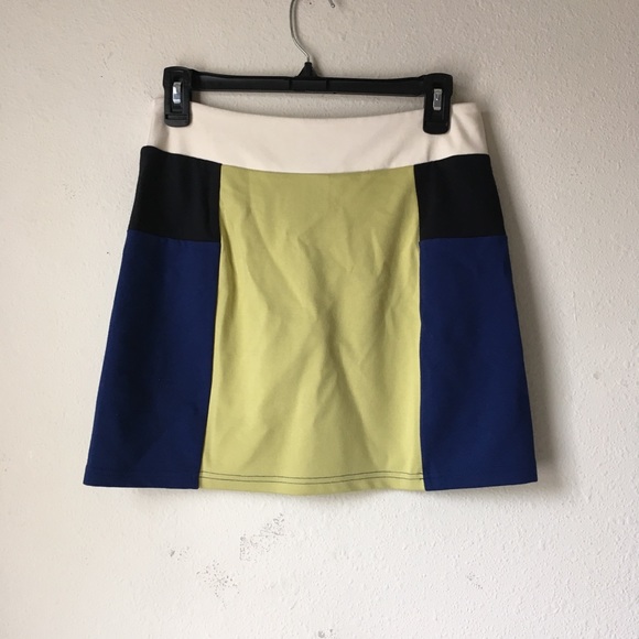 Color block Zipper Mini Skirt - Picture 2 of 8